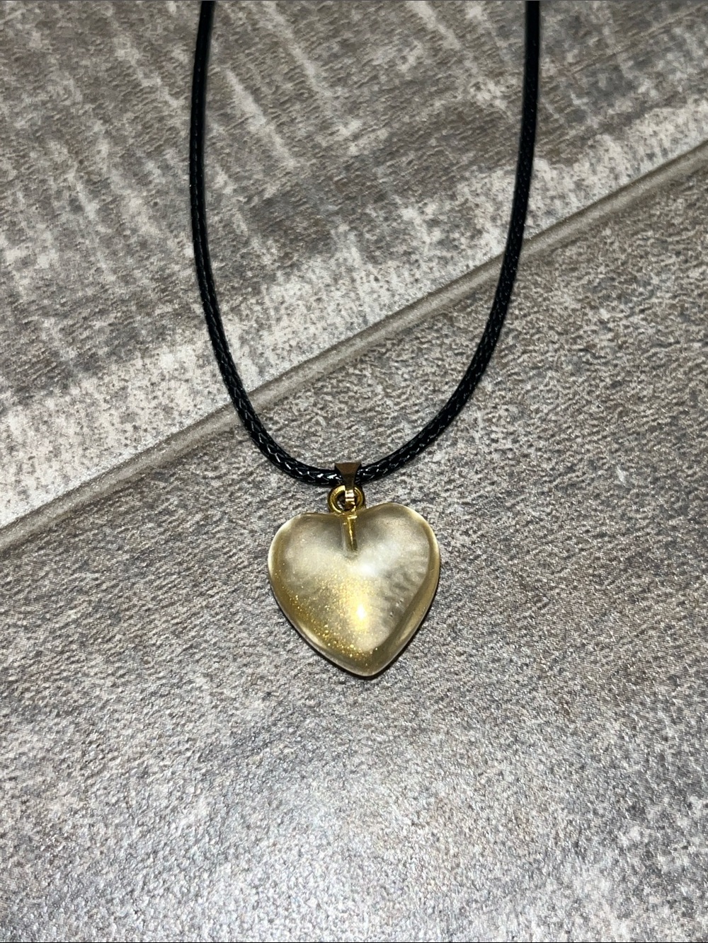 Gold Heart Pendant Necklace - Women's Jewelry E